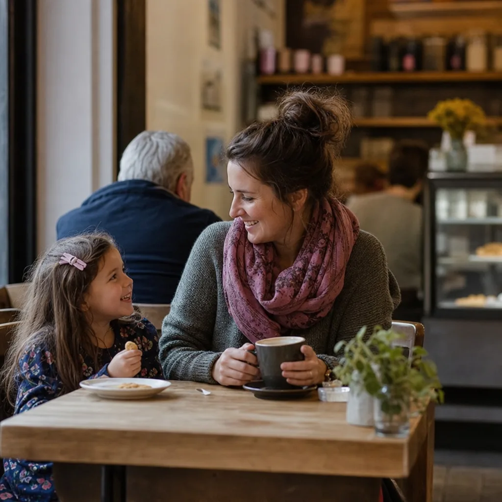 Adults meeting in a busy public area near Fremantle Markets in Western Australia